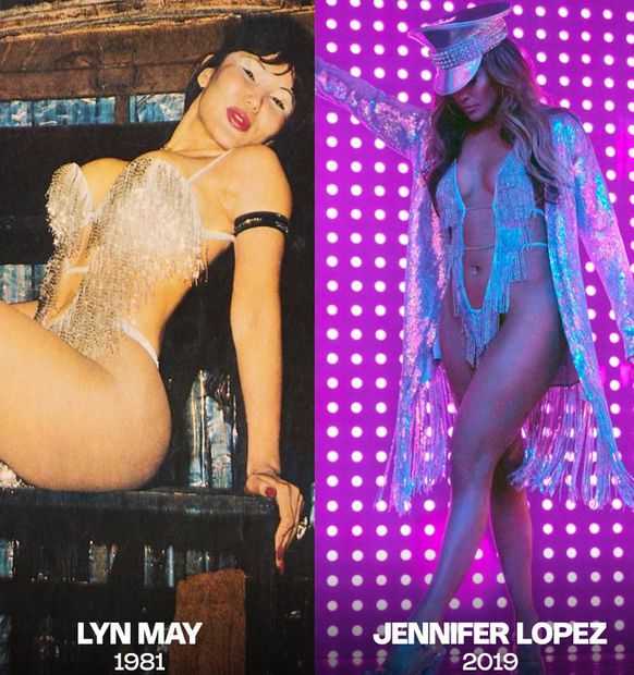 Lyn May dice que la cantante Jennifer Lopez le copió este atuendo.