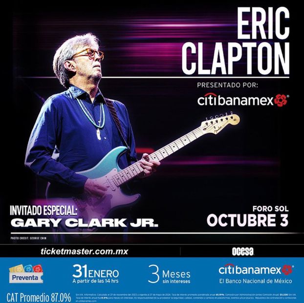ODSLOWEIRFDODP53IL75V3YIUY - Eric Clapton anuncia concierto en el Foro Sol