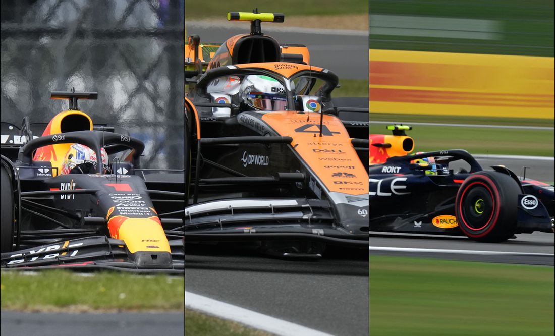 Checo Pérez remonta pero no alcanza podio; Max Verstappen gana y McLaren sorprende en el GP de Gran Bretaña