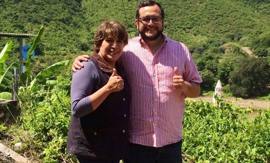 José Ramón López Beltrán, hijo mayor de AMLO, felicita a Delfina Gómez por ir a la cabeza en conteo rápido