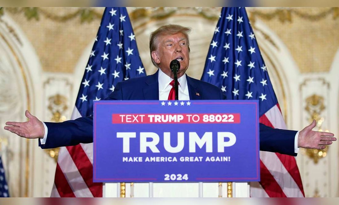Trump afirma que la acusación es una 'interferencia' para las elecciones de 2024; advierte que EU 'se está yendo al infierno'