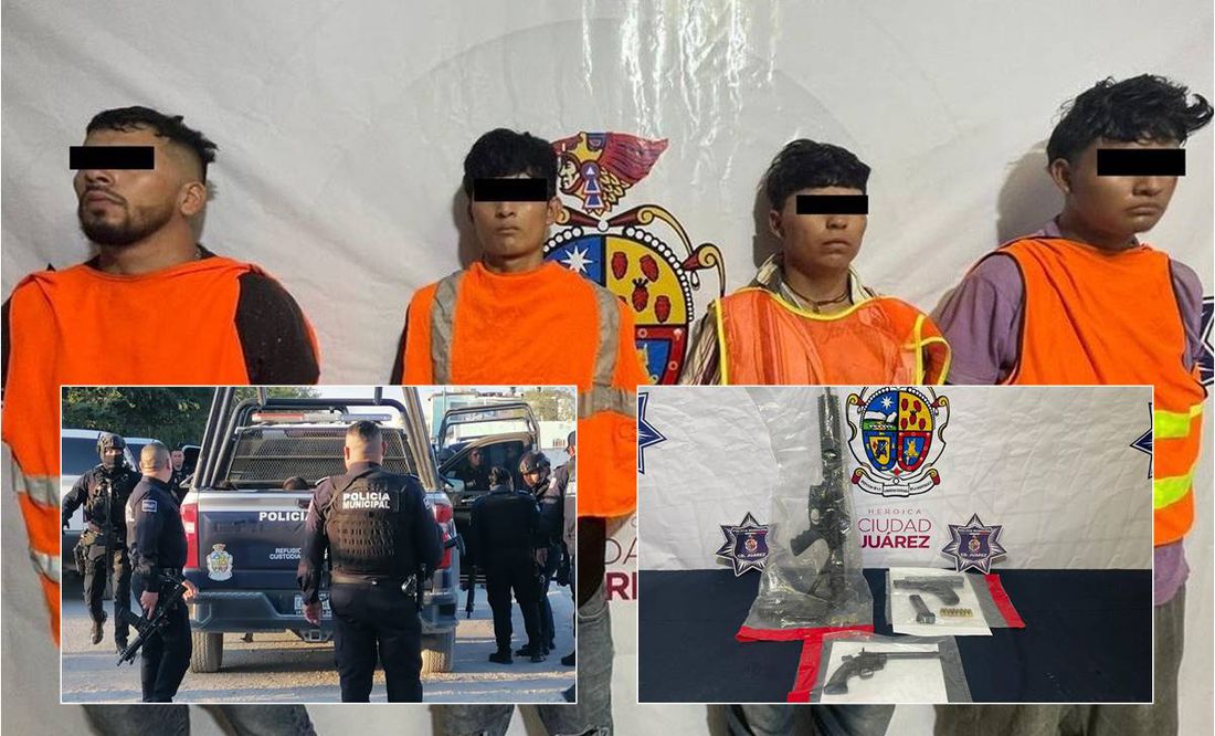 Detienen a 4 hombres después de atacar a policía municipal en Ciudad Juárez