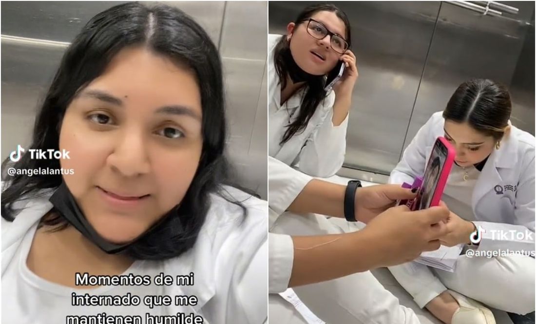TikTok: Estudiantes de medicina quedan atrapadas en elevador y se viraliza; 'atorada pero fabulosa'
