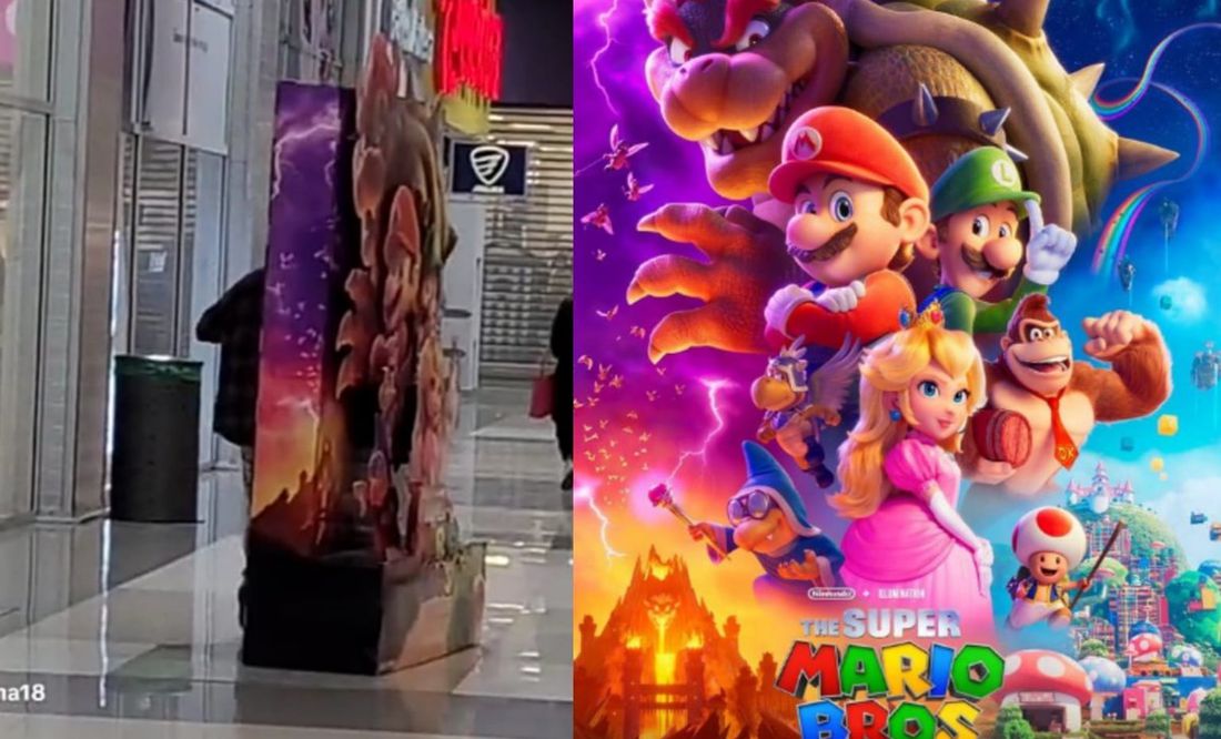 Joven se roba póster oficial de Mario Bros y se viraliza en TikTok