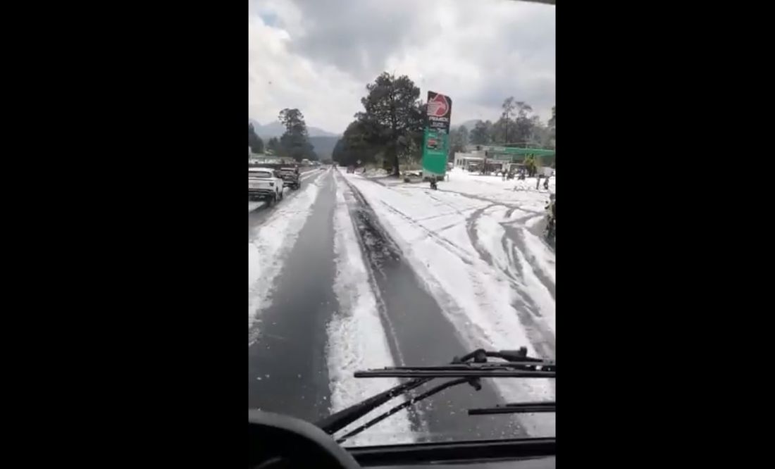 ¡Clima loco! Lluvia y granizada sorprende a automovilistas en la México-Cuernavaca