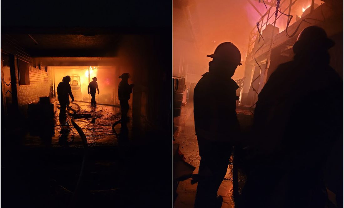 VIDEO: Bomberos combaten incendio en fábrica de cartón y plástico en Tlalnepantla