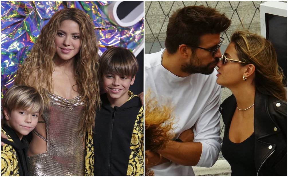 Shakira y Piqué a más de un año de su separación. La cantante apareció con sus hijos en los MTV Video Music Awards. Piqué y su novia Clara Chía cada vez aparecen más desinhibidos. Fotos: EFE. 
<p>Foto: