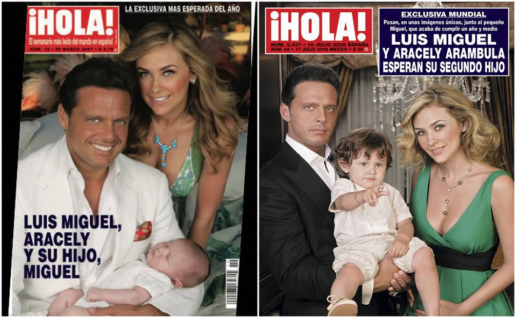 Luis Miguel y Aracely Arámbula posaron enamorados para ¡HOLA!.