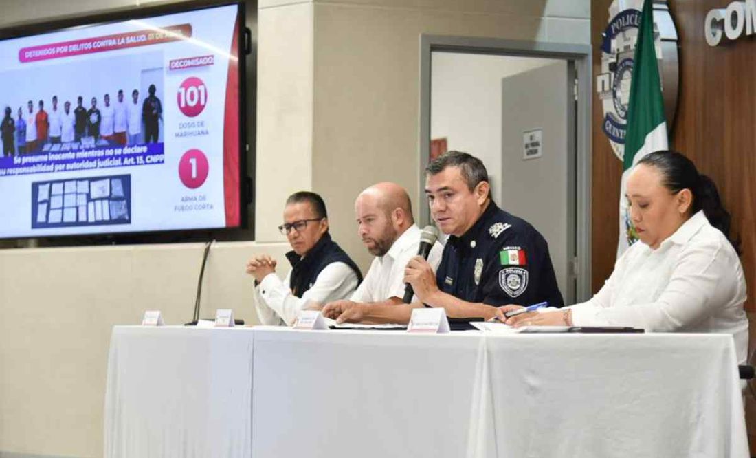 Quintana Roo: SSP incauta en marzo 18 mil 830 dosis de narcóticos, 31 armas cortas y 142 vehículos de criminales