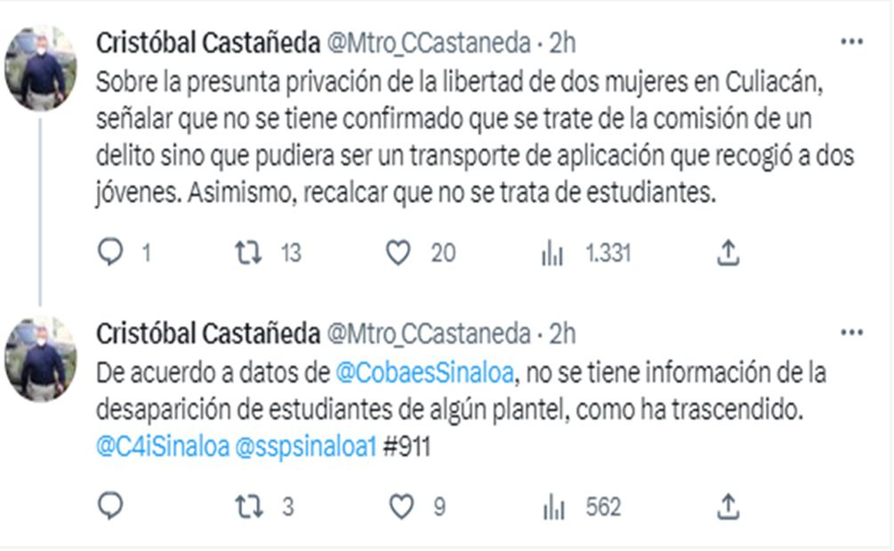 Twitter de Cristóbal Castañeda Camarillo