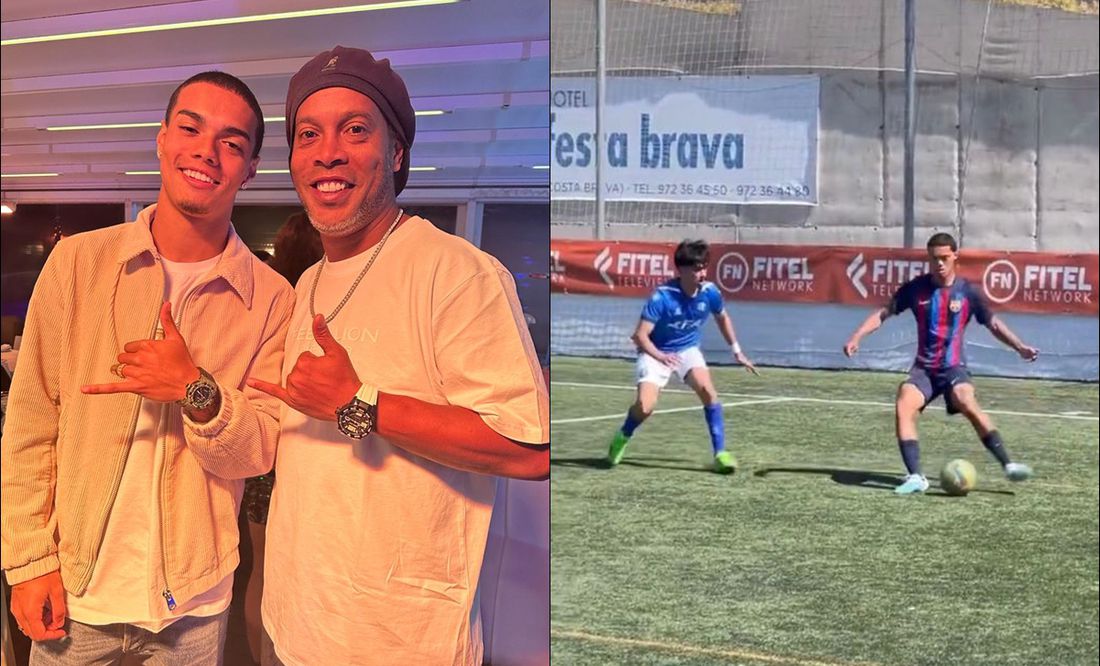El hijo de Ronaldinho debuta con la camiseta del Barcelona