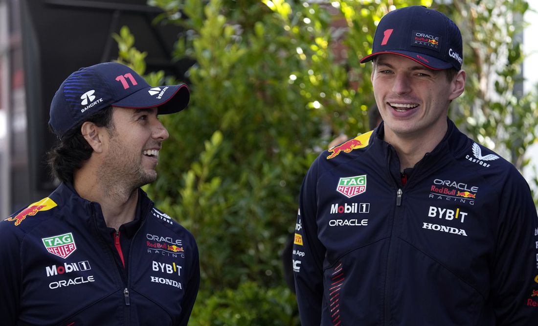 Checo Pérez agredece tener a Max Verstappen de compañero en Red Bull