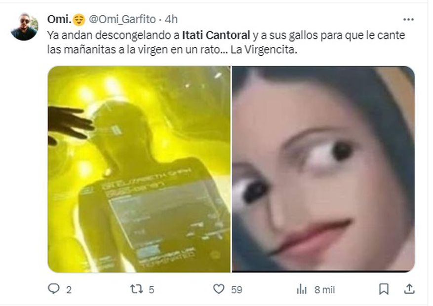Meme Itatí Cantoral, Mañanitas a la Virgen. / Foto: "X"