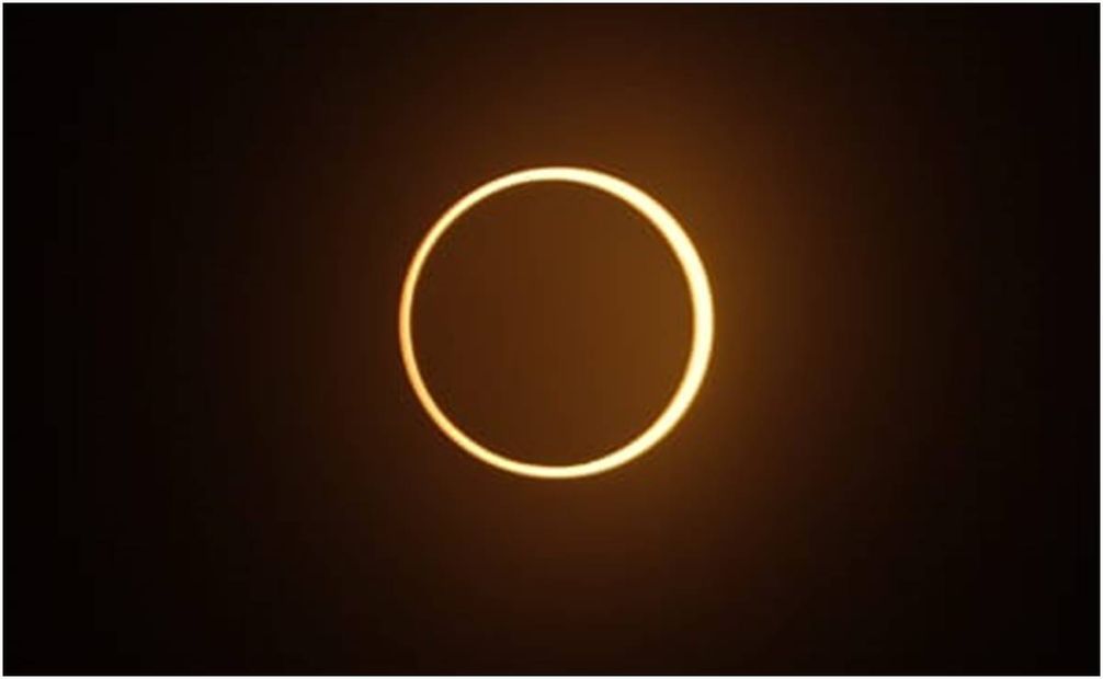 El eclipse solar anular visto desde Campeche. Foto: Cortesía de Germán López @ger_lpz