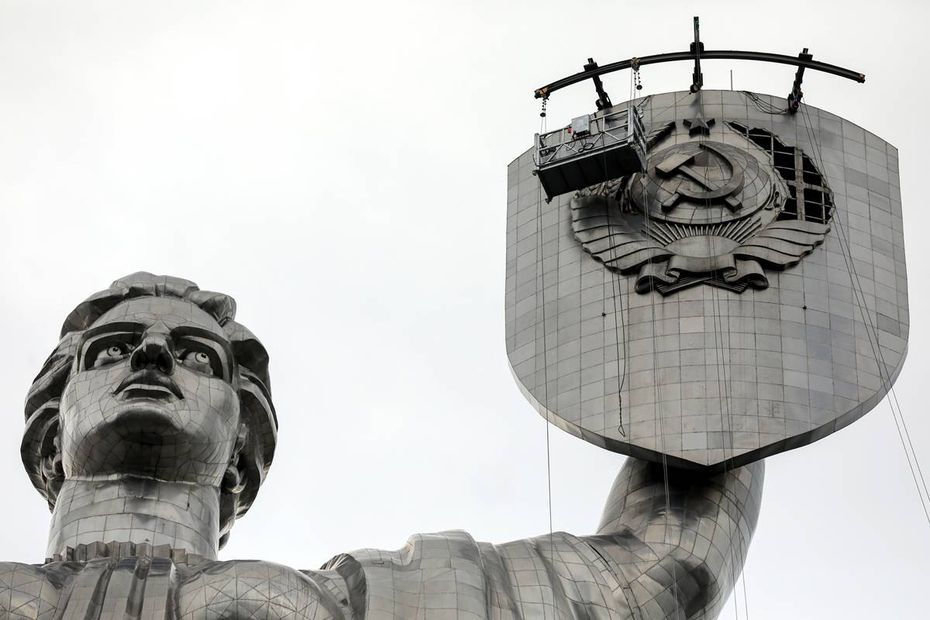 Monumento a la Madre Ucrania previo al cambio. Foto: EFE