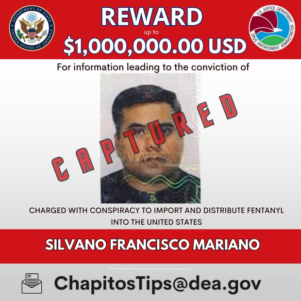 Silvano Francisco Mariano, operador de Los Chapitos / Foto: DEA