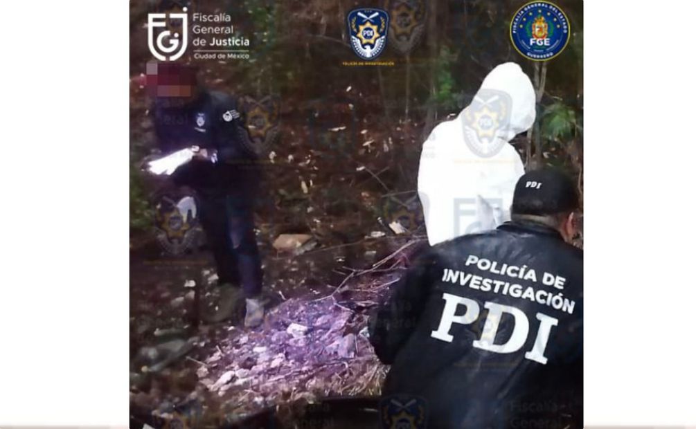 La Policía de Investigación junto con personal de la Fiscalía General de Justicia localizaron el cuerpo de una mujer con características similares al de Lesly Martínez. Foto: Especial