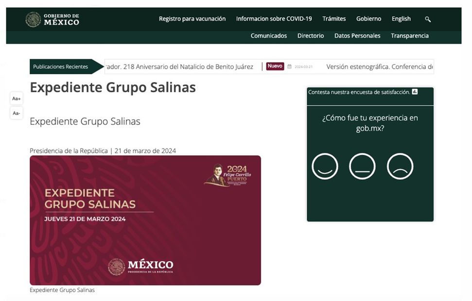 Expediente Grupo Salinas. Foto: especial