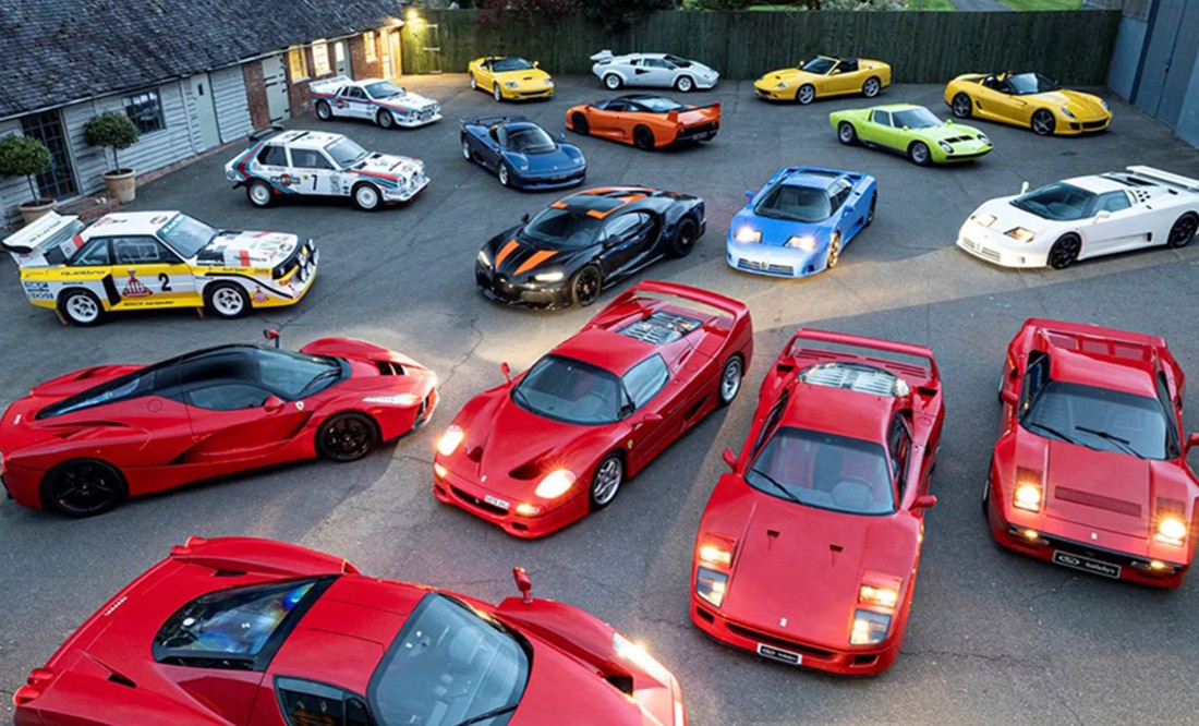 Esta increíble colección de 18 autos deportivos está en subasta