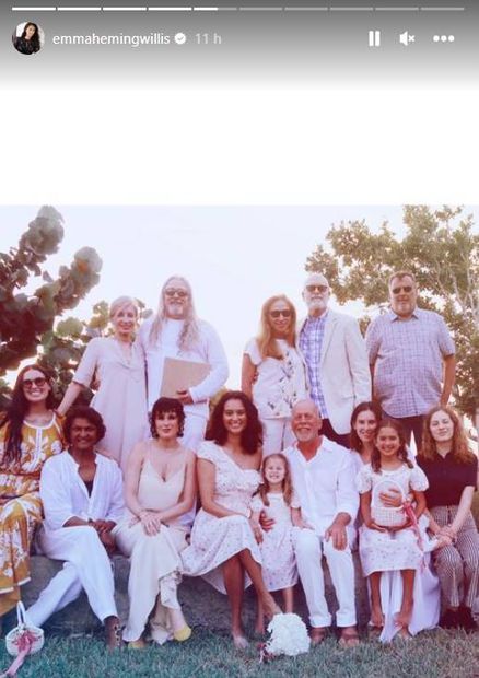 Bruce Willis disfruta en familia. Foto: Instagram.