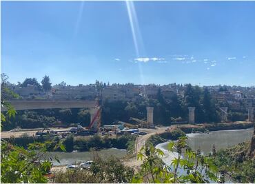 Así luce la zona del Tren Interurbano donde ya fue retirada la lanzadora de dovelas que se cayó el año pasado