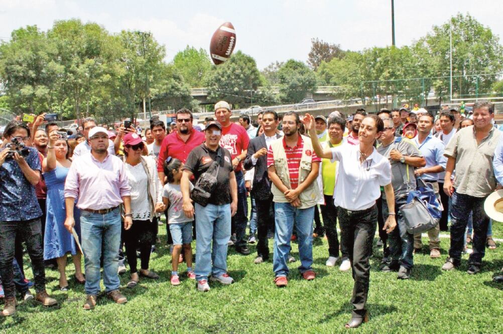Claudia Sheinbaum inauguró ayer las instalaciones del Deportivo Vaqueritos, en el que se invirtieron 8 millones de pesos. FOTO: DELEGACIÓN TLALPAN