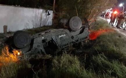 Vehículo del Ejército se accidenta en Tamaulipas; hay 7 heridos