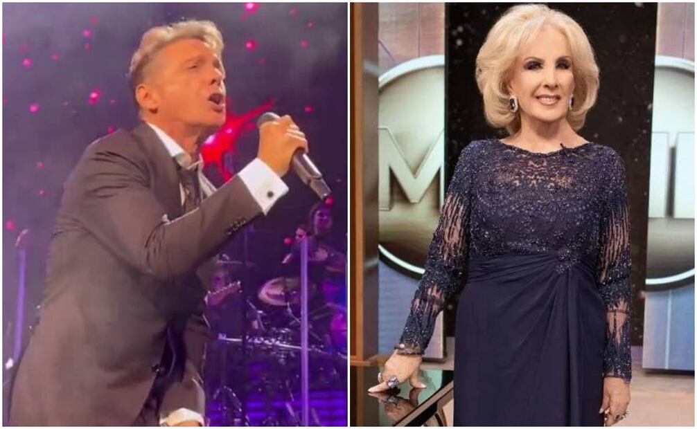 Luis Miguel y Mirtha Legrand interactuaron durante el concierto del cantante.