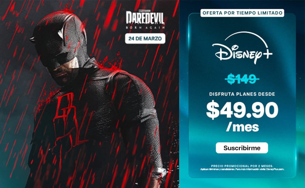 La segunda temporada de Daredevil llegó a Disney+. Foto: Cortesía