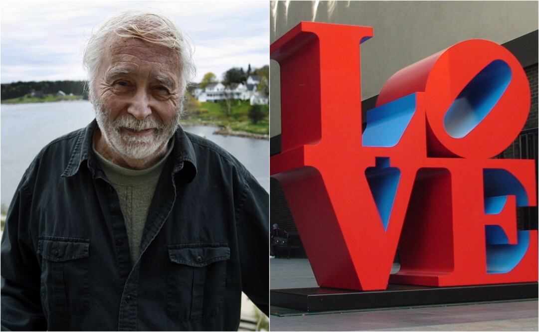 Robert Indiana fue el creador de las esculturas Love. Foto Robert Indiana (i): AP/Pat Wellenbach; Escultura Love (d): EFE/Andrés Iamartino