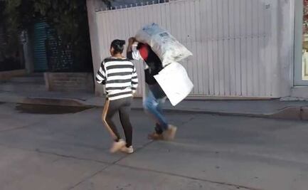 Exhiben a presunto ladrón de chiles en Texmelucan, Puebla