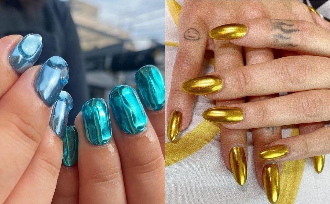 La manicura metalizada es una de las tendencias más prometedoras del nail art / Foto: Instagram @ysn__nails / @kimkimnails
