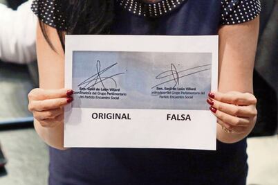 Senadora Sasil de León sostiene que firma en documento sobre CRE es suya