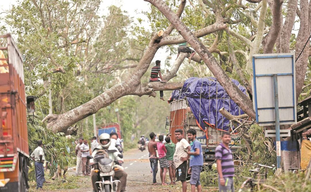 Destrucción que dejó el ciclón Amphan cerca del pueblo de Bakkhali, en India. Foto: PIYAL ADHIKARY. EFE