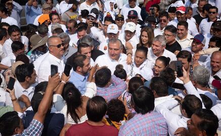 Adán Augusto no habla sobre futbolistas en TikTok; "no coman ansias", dice ante consignas de "¡presidente!"