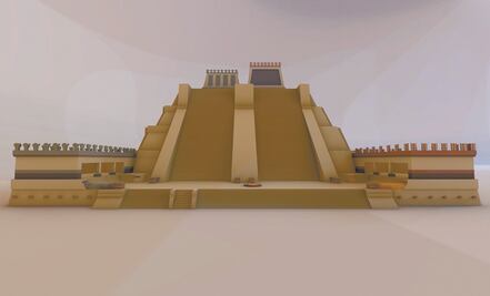 Alistan maqueta de Huey Teocalli