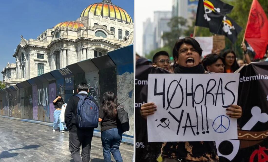 La generación Z toma las calles: La irrupción política de jóvenes que usan como estandarte la bandera de One Piece. | Fotografías: Berenice Fregoso y Hugo Salvador