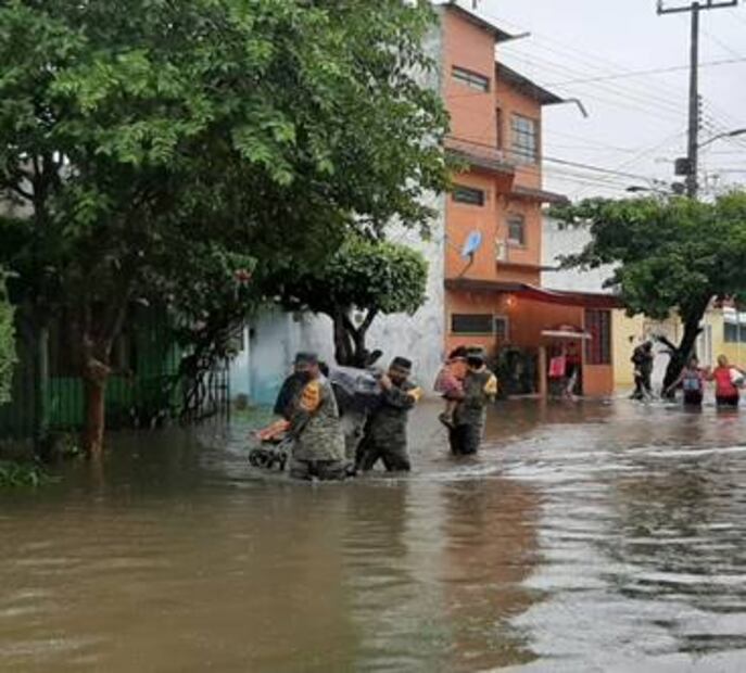 PC estima más de 50 mil afectados por lluvias en Chiapas, Veracruz y Tabasco