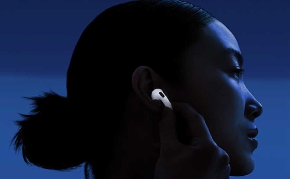 La nueva generación de AirPods cuenta con un mejorado sistema de cancelación activa de ruido. Foto: Apple