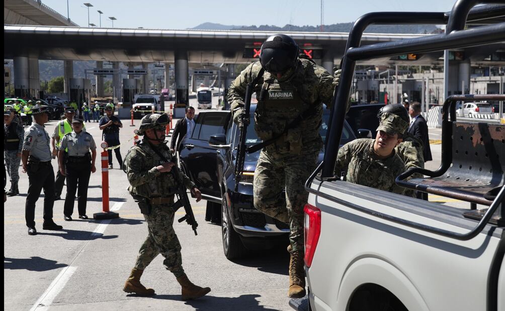 La jefa de Gobierno Clara Brugada dio el banderazo de salida al operativo “Semana Santa Segura” en la caseta de la autopista México-Cuernavaca, el viernes 11 de abril de 2025. Foto: Carlos Mejía/EL UNIVERSAL