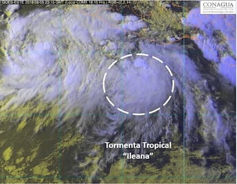 Activan alerta verde en 5 estados por “Ileana”