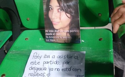 Hombre homenajea a su esposa muerta en el Santos vs Chivas de la Copa MX