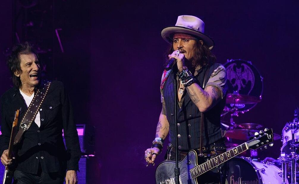 Johnny Depp sufrió un desmayo en Budapest que obligó a la cancelación de uno de sus conciertos con Hollywood Vampires. Foto: Instagram