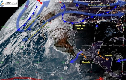 Frente frío 25 ocasionará tormentas y chubascos en 11 estados