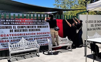Estalla huelga del Sindicato de Trabajadores del Colegio de Bachilleres de BCS; se quedan sin clases 9 mil estudiantes