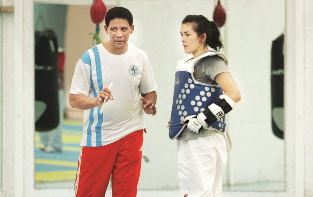 Pedro Gato llevó a María Espinoza al podio en Londres 2012 (ARCHIVO. EL UNIVERSAL)