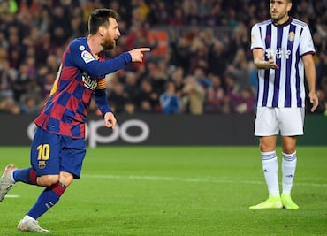 Barcelona aplasta al Valladolid con gran partido de Messi
