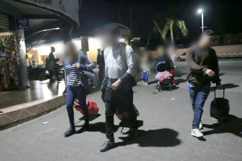 Caravana migrante arriba a la frontera de Guatemala con México