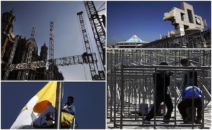 Instalan gradas en la Basílica para misa de Francisco