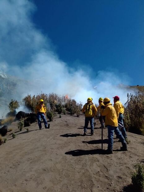 Reanundan labores para sofocar incendio en parque Iztaccíhuatl